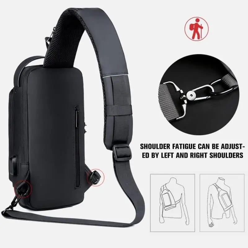 Waterproof antitheft cross bag