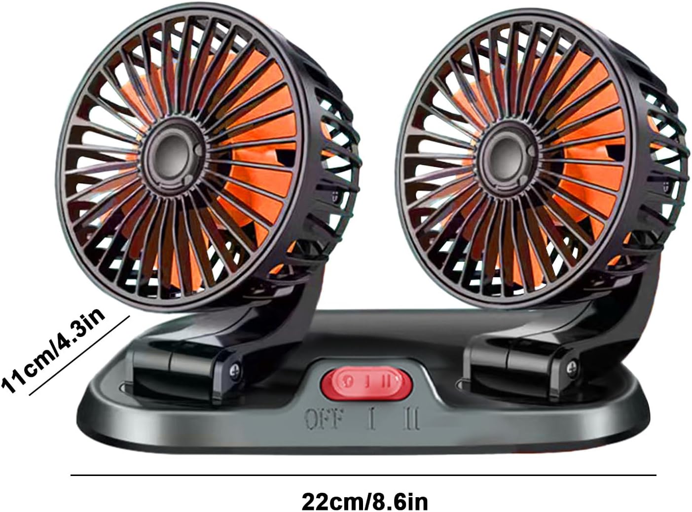 Dual Powerfull USB Fan (2 Speeds) for Desktops and Cars