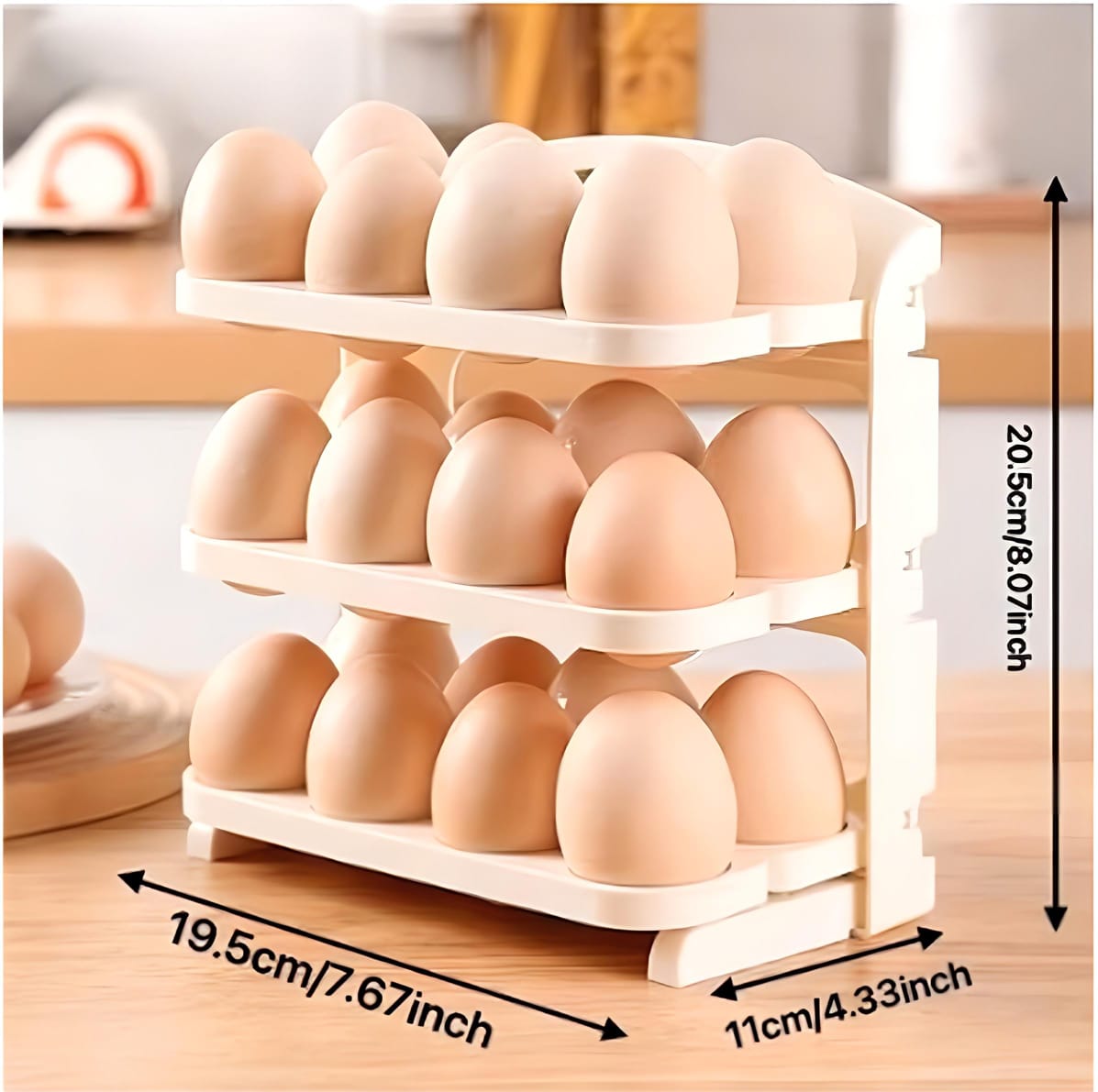 3 tier folding egg basket