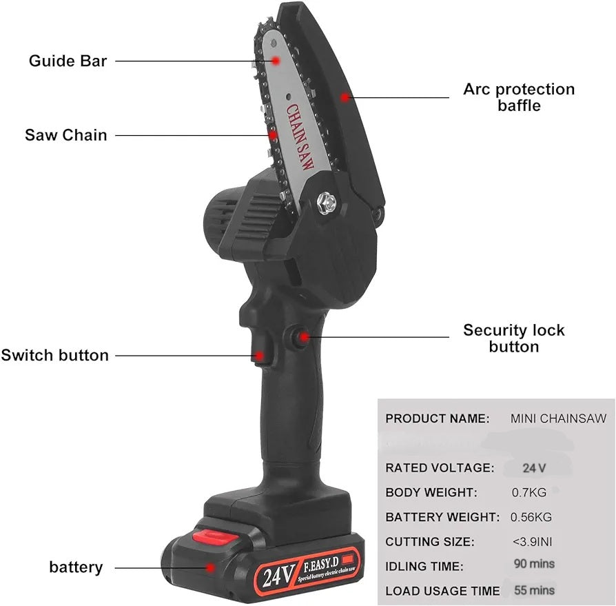 24VOLT Garden Wireless ChainSaw