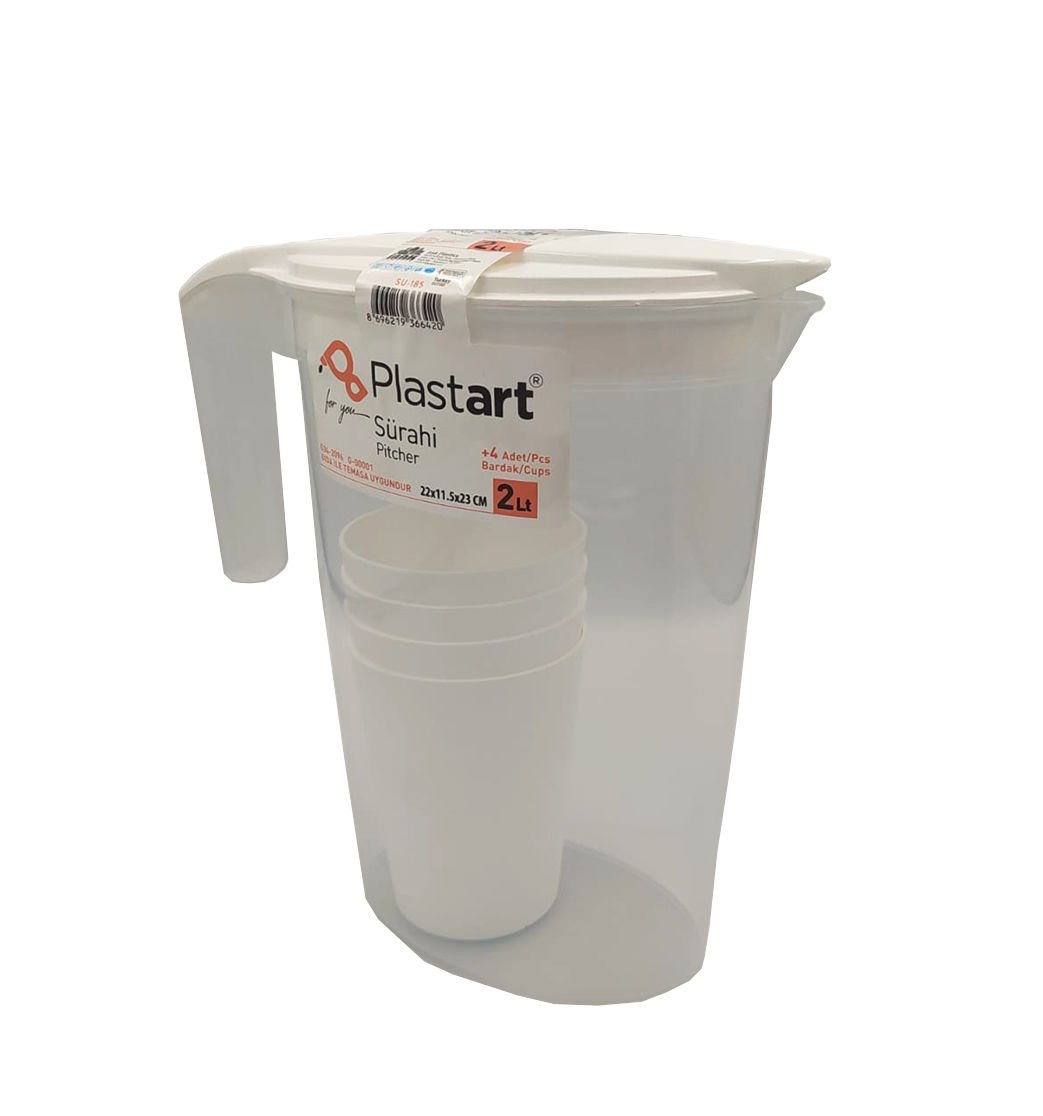 PLASTART JUG + 4 CUPS SU185