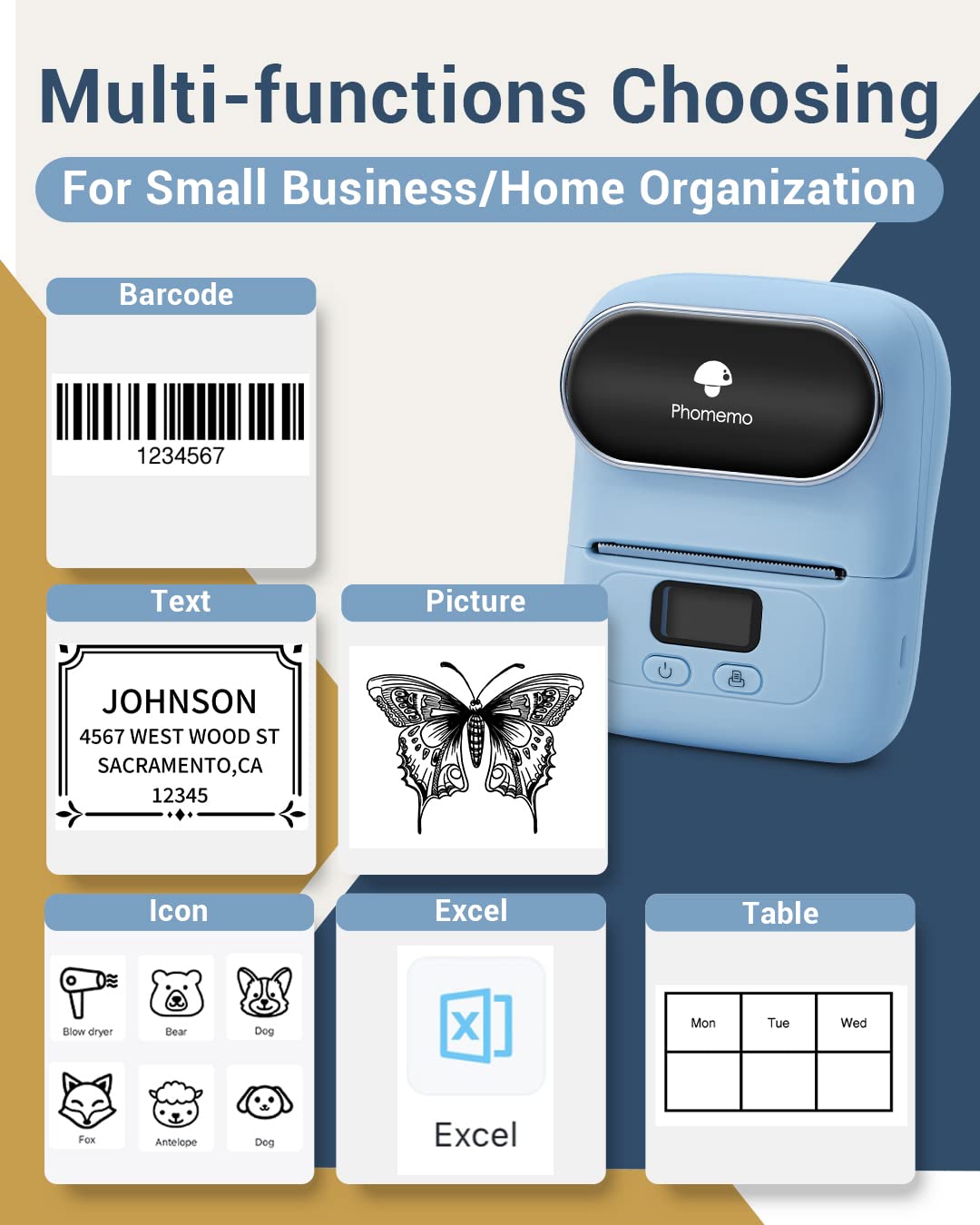 Portable Sticker Thermal Printer