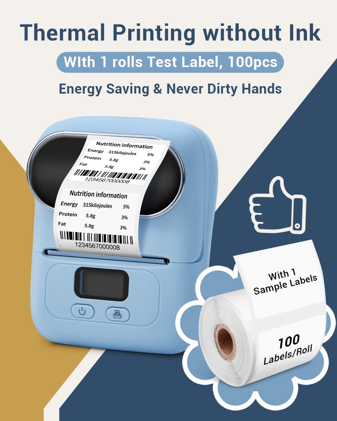 Portable Sticker Thermal Printer