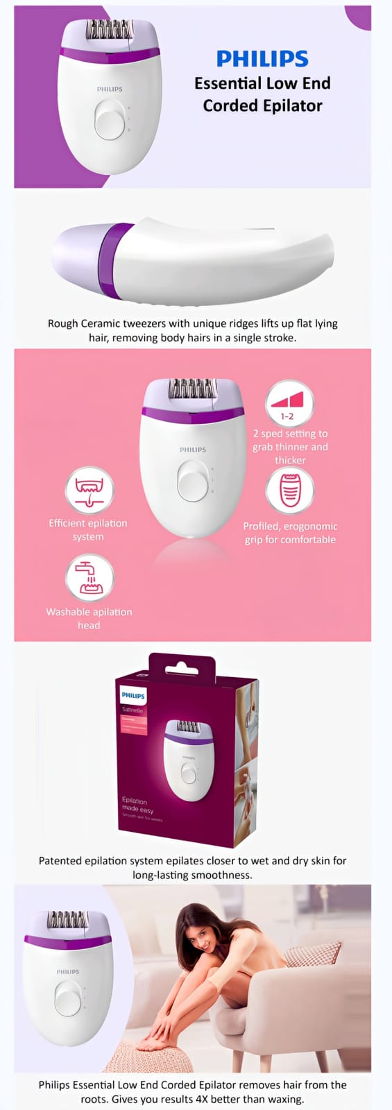 Philips ladies epilator